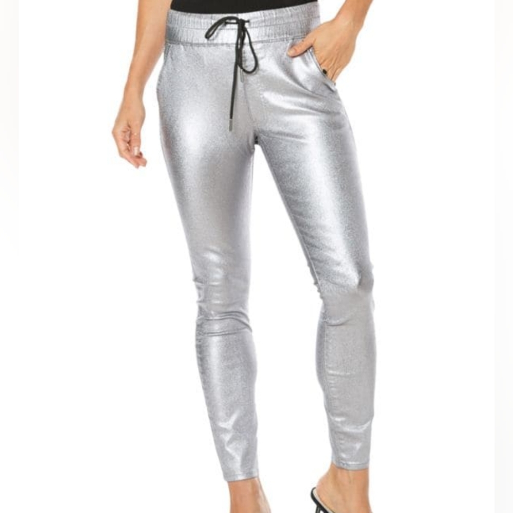 Silver Juicy Couture Drawstring Jogger Pants